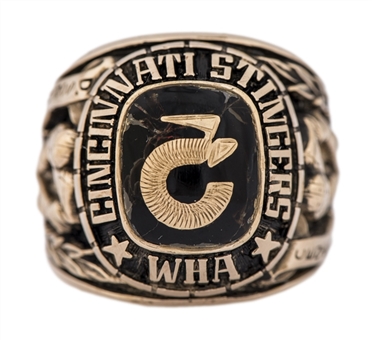 1975-76 Cincinnati Stingers WHA Team Ring Presented to Dennis Sobchuk (Sobchuk LOA)